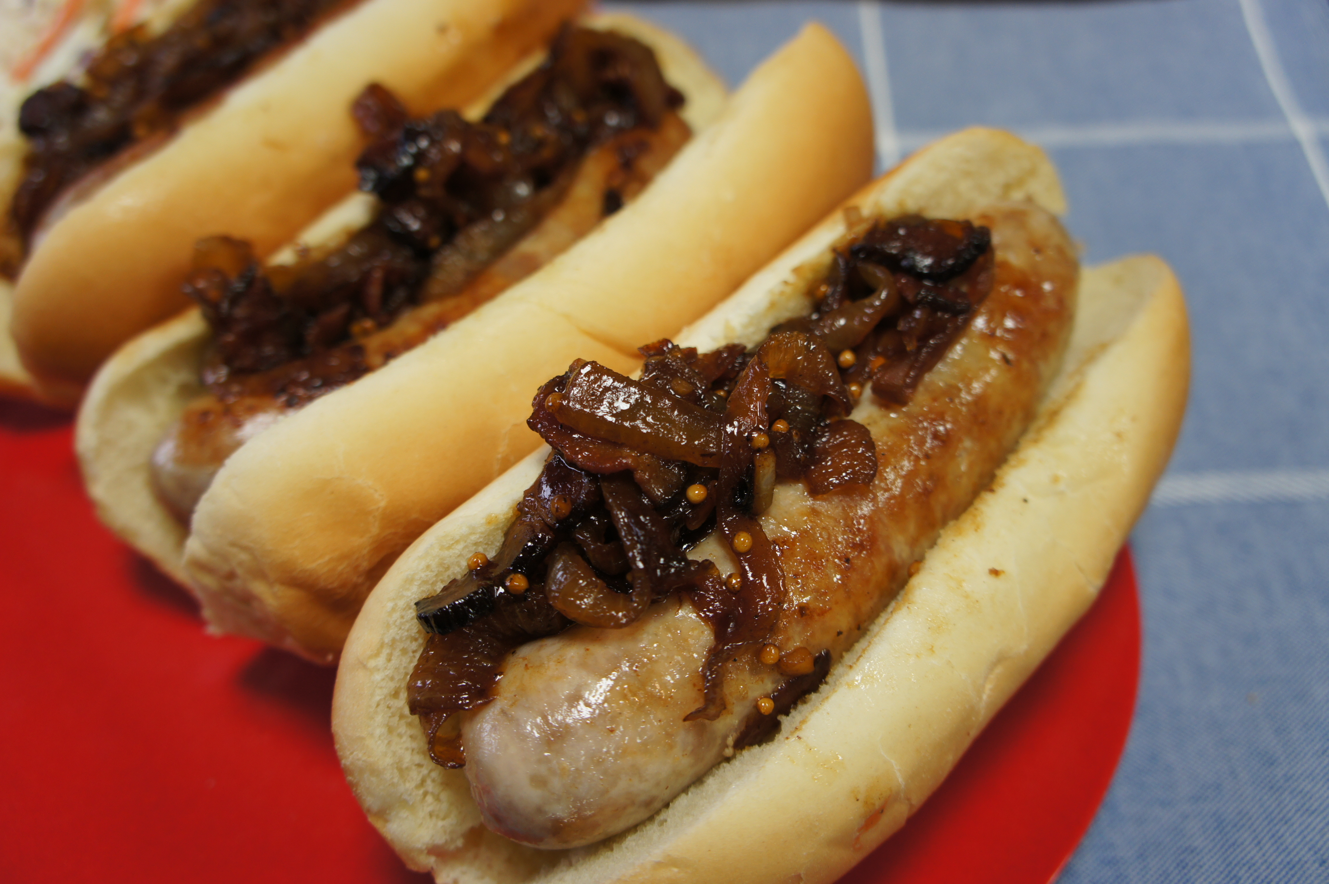 Bratwurst with Bacon & Onion Chutney Isernio's Premium