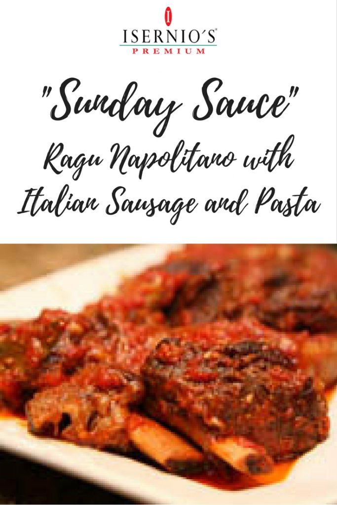 Sunday Sauce Ragu Napolitano with Italian Sausage and Pasta #italianfood
