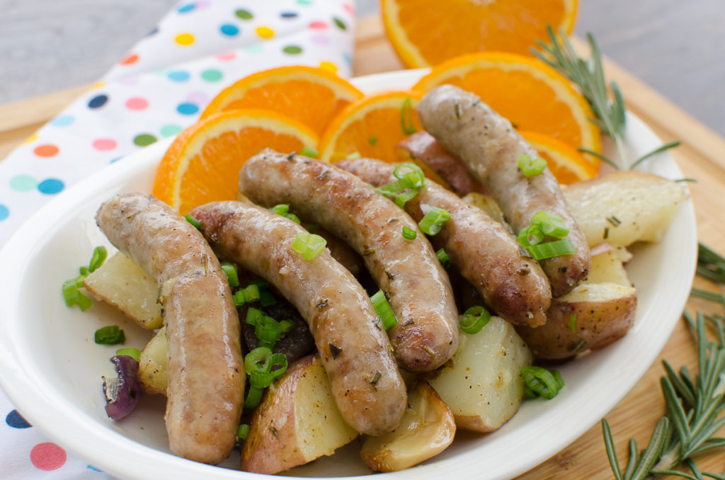 Chicken Apple Sausages With Roasted Potatoes Isernio S Premium