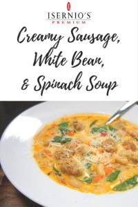 Creamy Sausage White Bean Spinach Soup Recipe #souprecipe