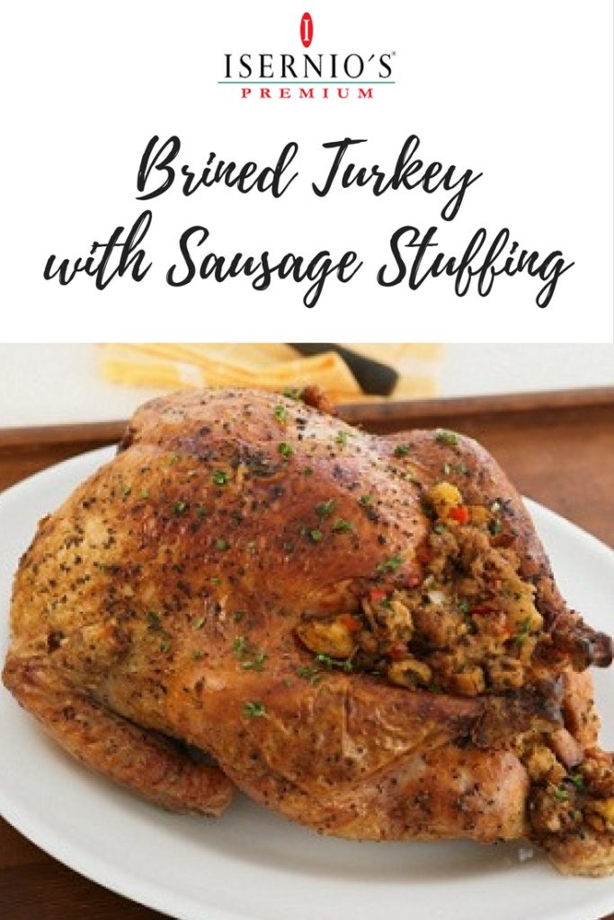 Brined Turkey with Sausage Stuffing