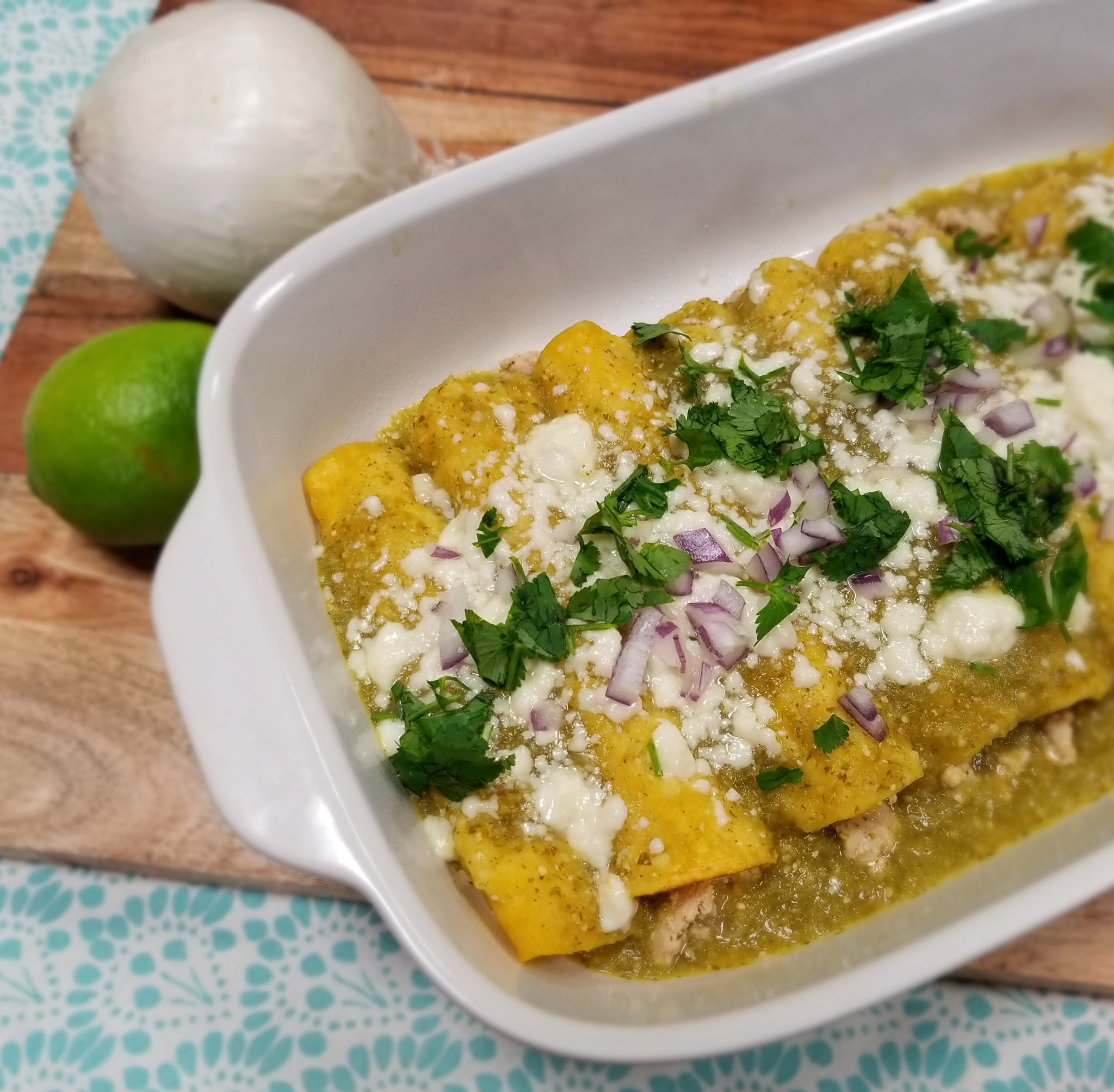 Ground Chicken Enchiladas Verdes Isernio's Premium