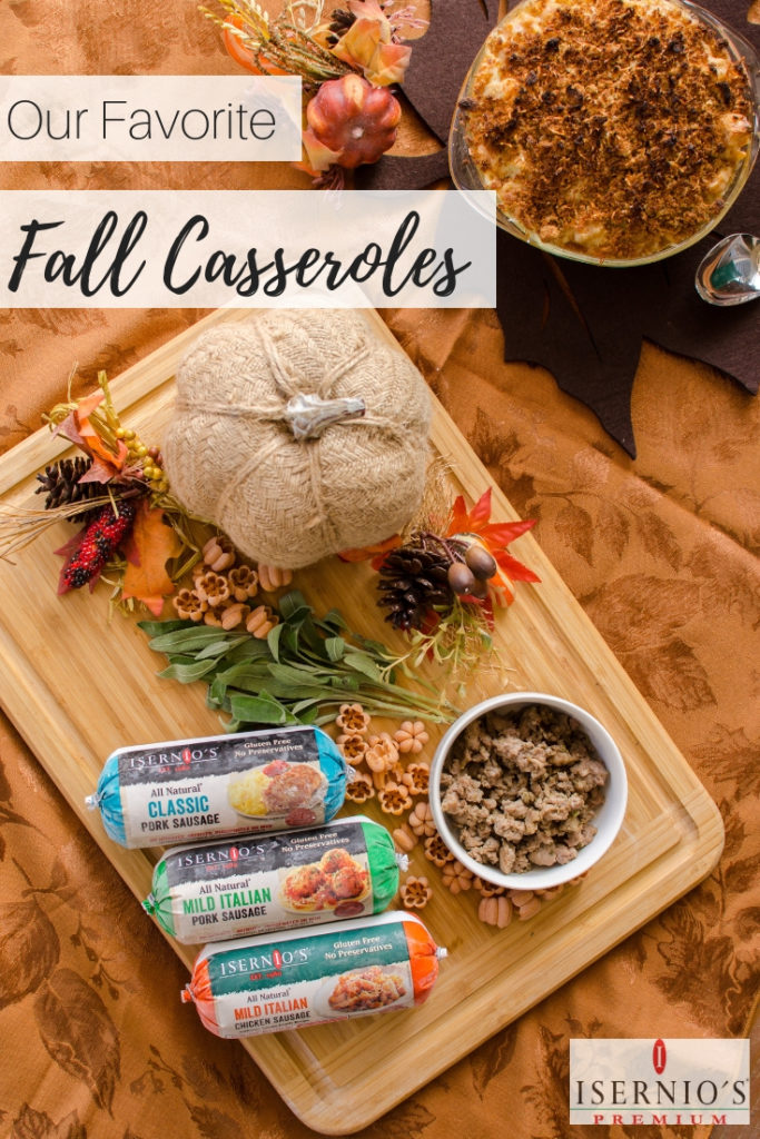 Fall casseroles featuring sausage