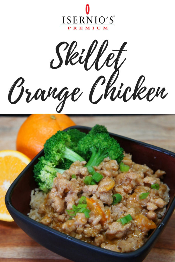 Skillet Orange Chicken - Easy orange chicken recipe, lightened up with ground chicken